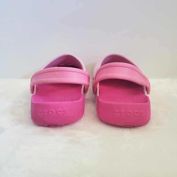 CROCS 2 Toned Pink Baya Classic Clog Child Size 12 - Picture 9 of 13